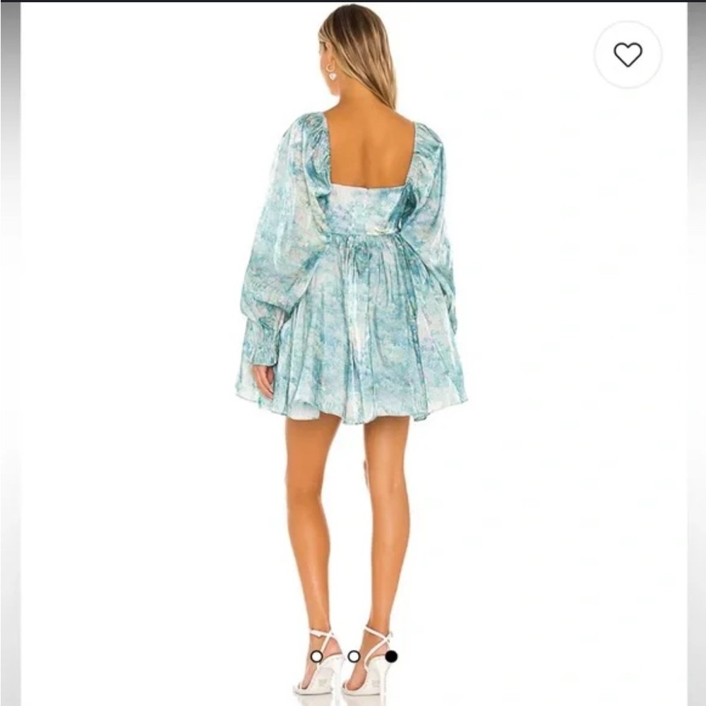 Selkie Blue Floral Mini Dress - Picture 3 of 3